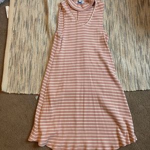 nwot blush pink sleeveless t shirt dress